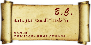 Balajti Cecílián névjegykártya